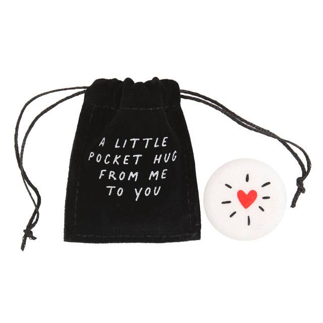 Pocket Hug Heart Sentiment Stones
