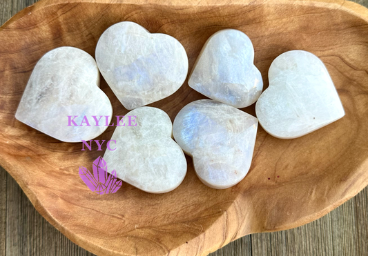 Natural Moonstone Heart Crystal