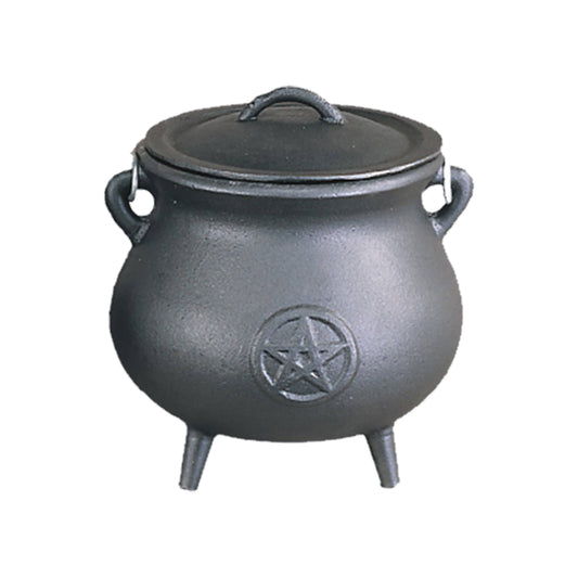 Pentagram Cast Iron Cauldron (7 in.)