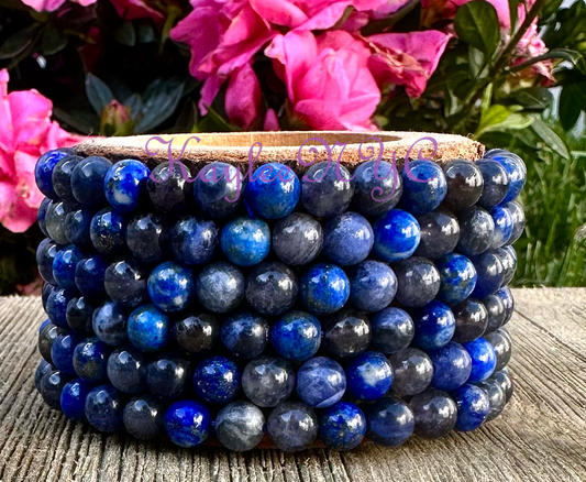 Third Eye Chakra 7.5” Crystal Stretch Bracelet 6 mm