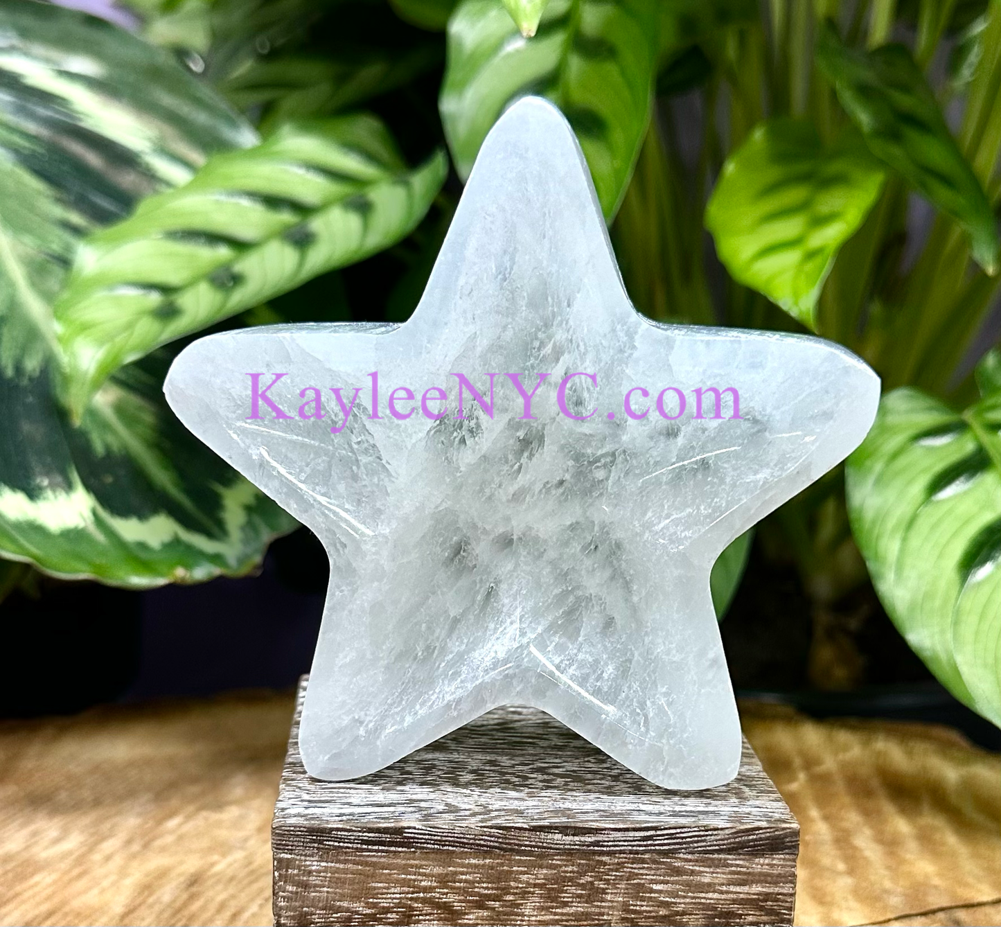 Natural Selenite aka Satin Spar Star Bowls
