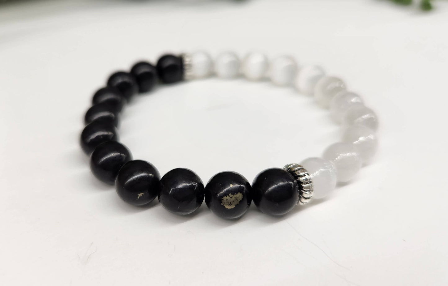 PROTECTION - Shungite & Selenite Bracelet 8mm beads