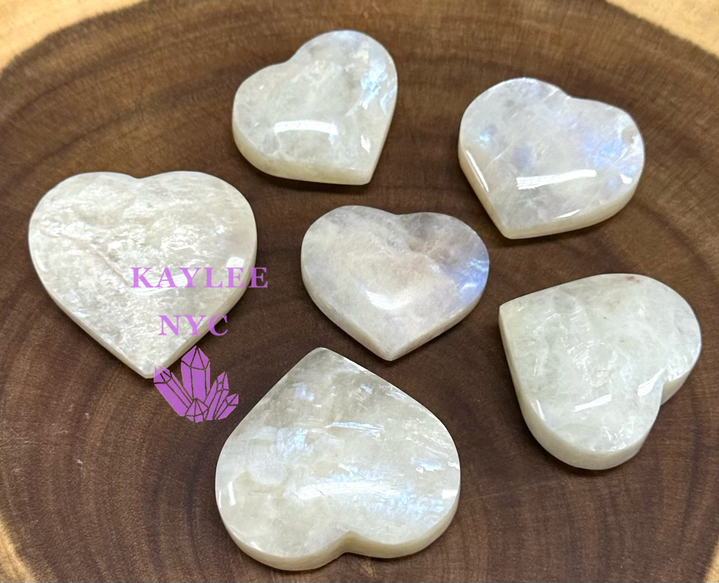 Natural Moonstone Heart Crystal