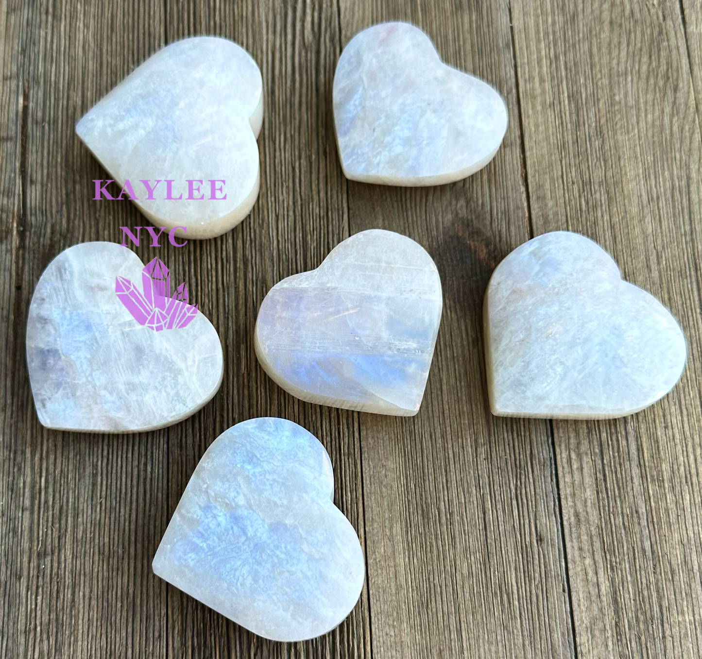 Natural Moonstone Heart Crystal