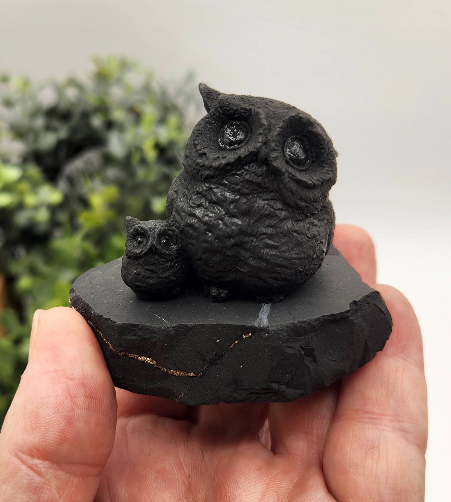 Shungite Figurine Owl and Owlet