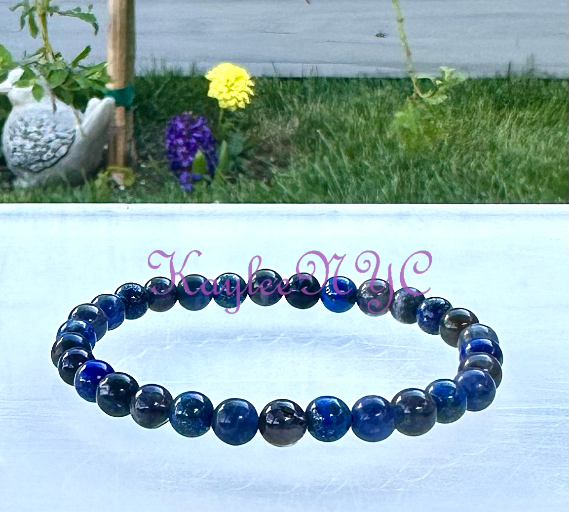 Third Eye Chakra 7.5” Crystal Stretch Bracelet 6 mm