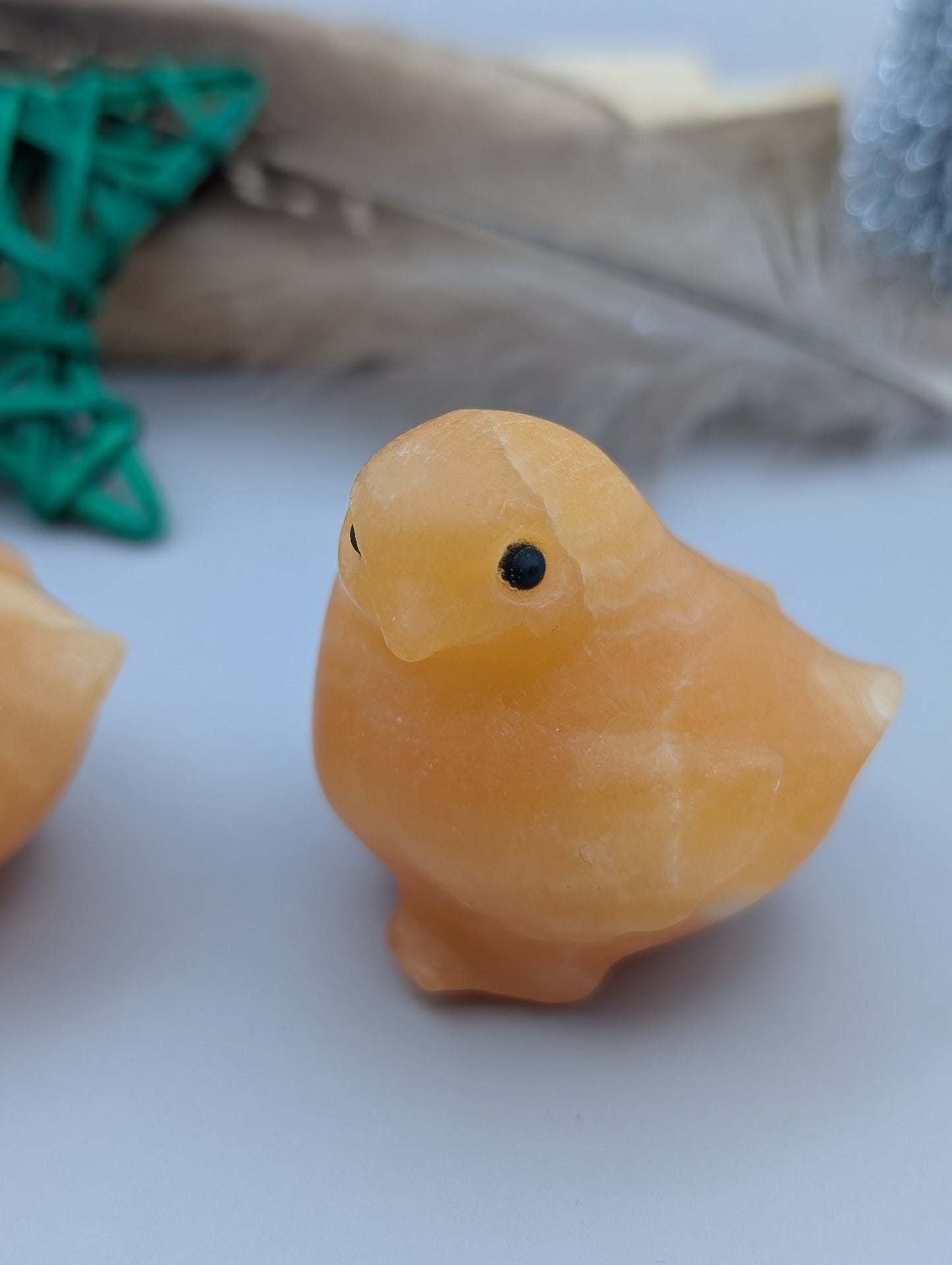 Natural Orange Calcite Chick