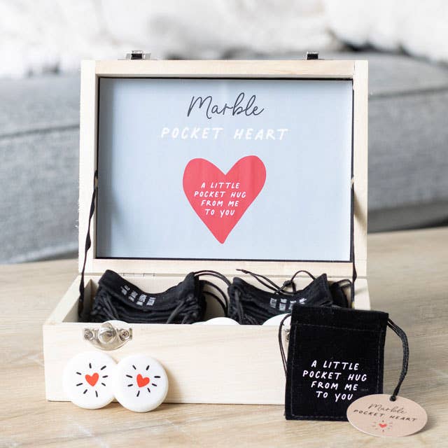 Pocket Hug Heart Sentiment Stones