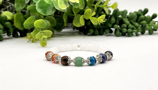 White Jade Chakra Bracelet