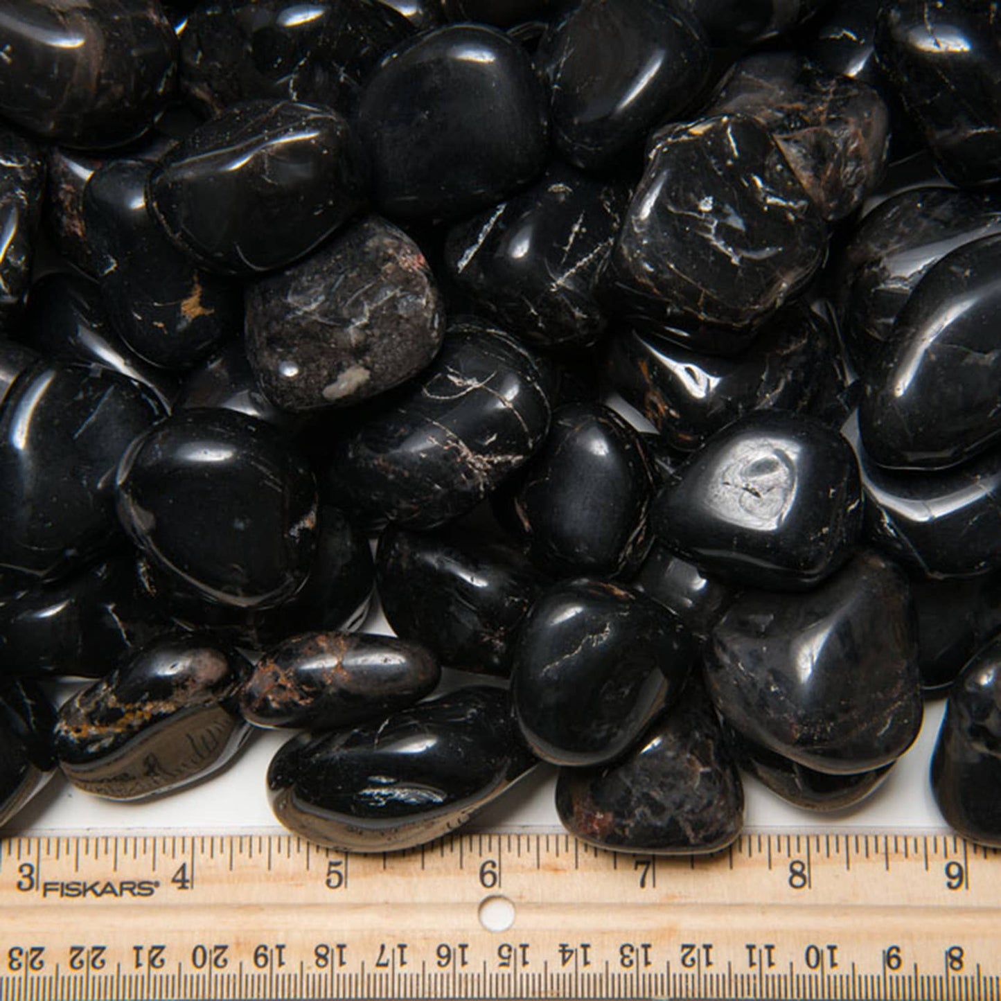 🖤 Natural Black Onyx Tumbled Stones – Medium (Brazil)