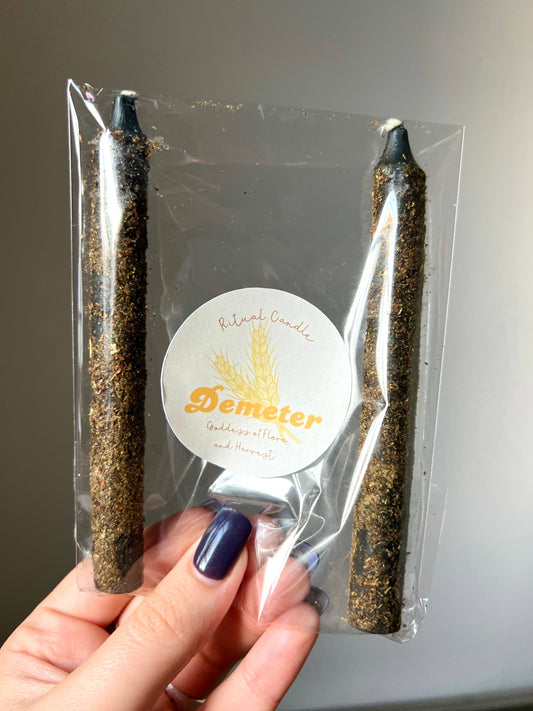 Demeter Goddess Ritual Candle