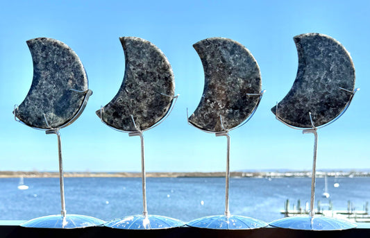 Yooperlite Crescent Moon on stand