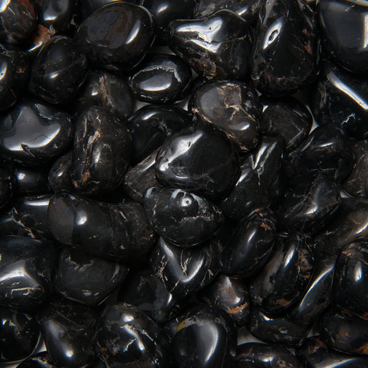 🖤 Natural Black Onyx Tumbled Stones – Medium (Brazil)