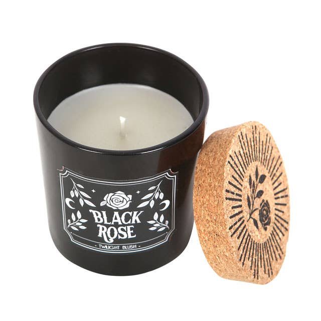 Black Rose Twilight Blush Gothic Candle