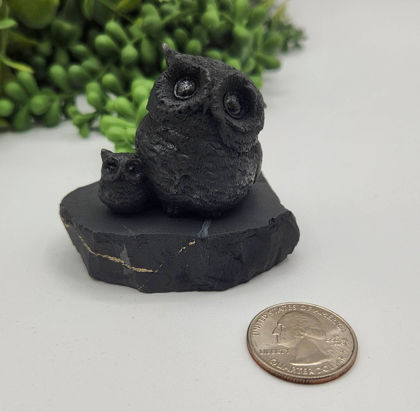 Shungite Figurine Owl and Owlet