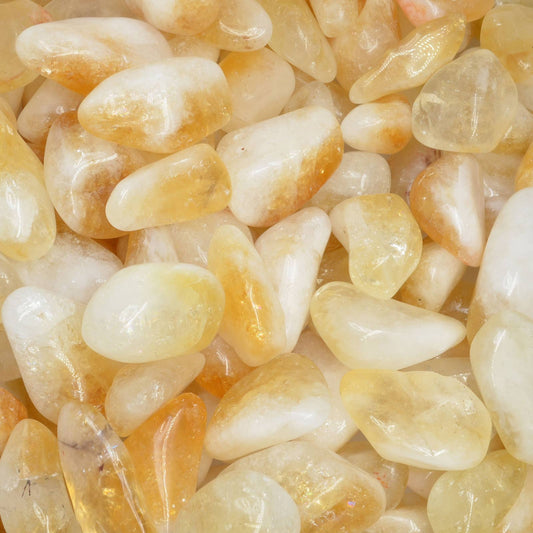 💛 Natural Citrine Tumbled Stones – Medium (Brazil)