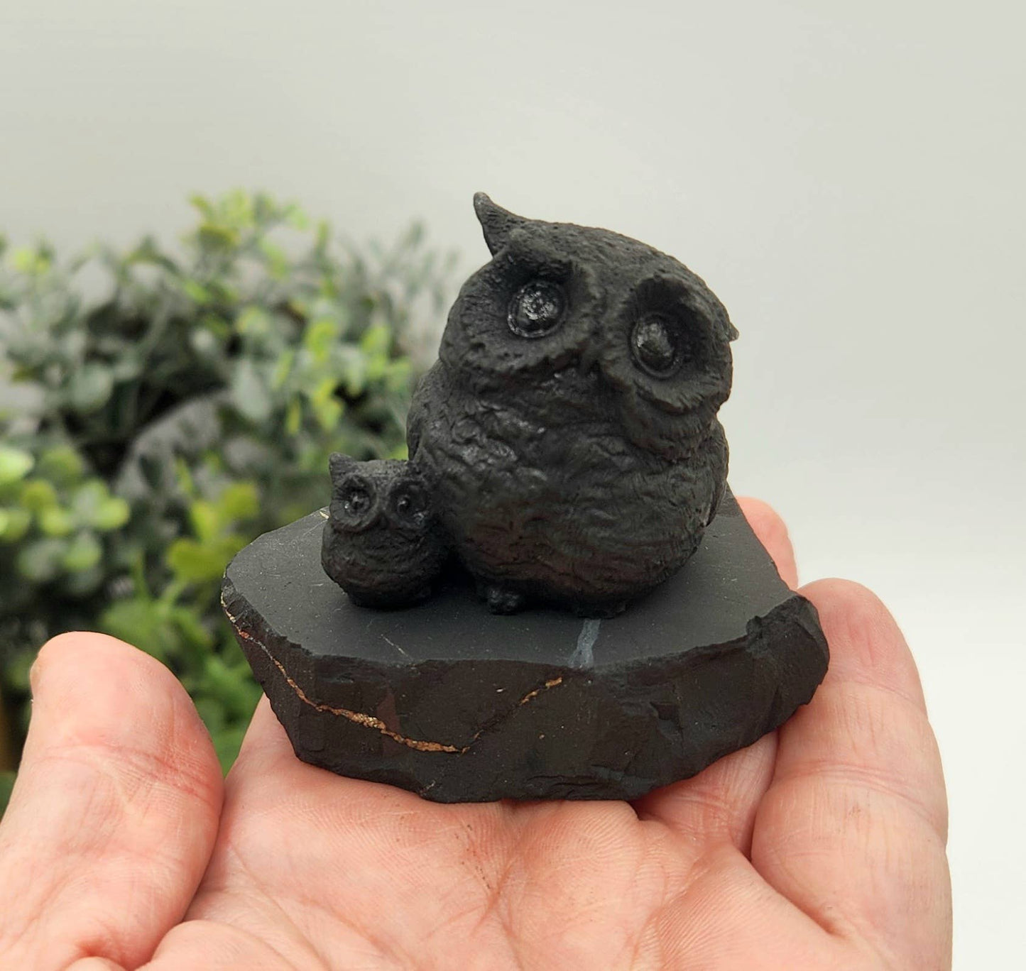 Shungite Figurine Owl and Owlet