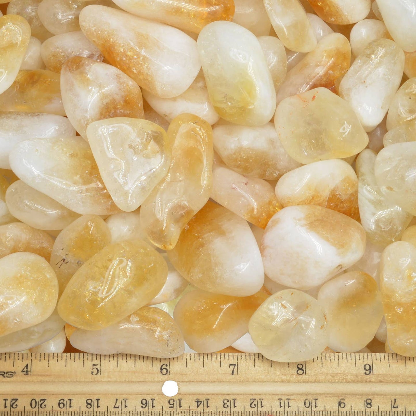 💛 Natural Citrine Tumbled Stones – Medium (Brazil)
