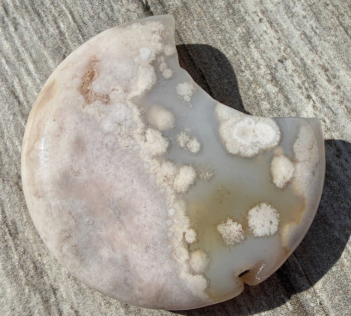 Flower Agate Moon Crystal Healing