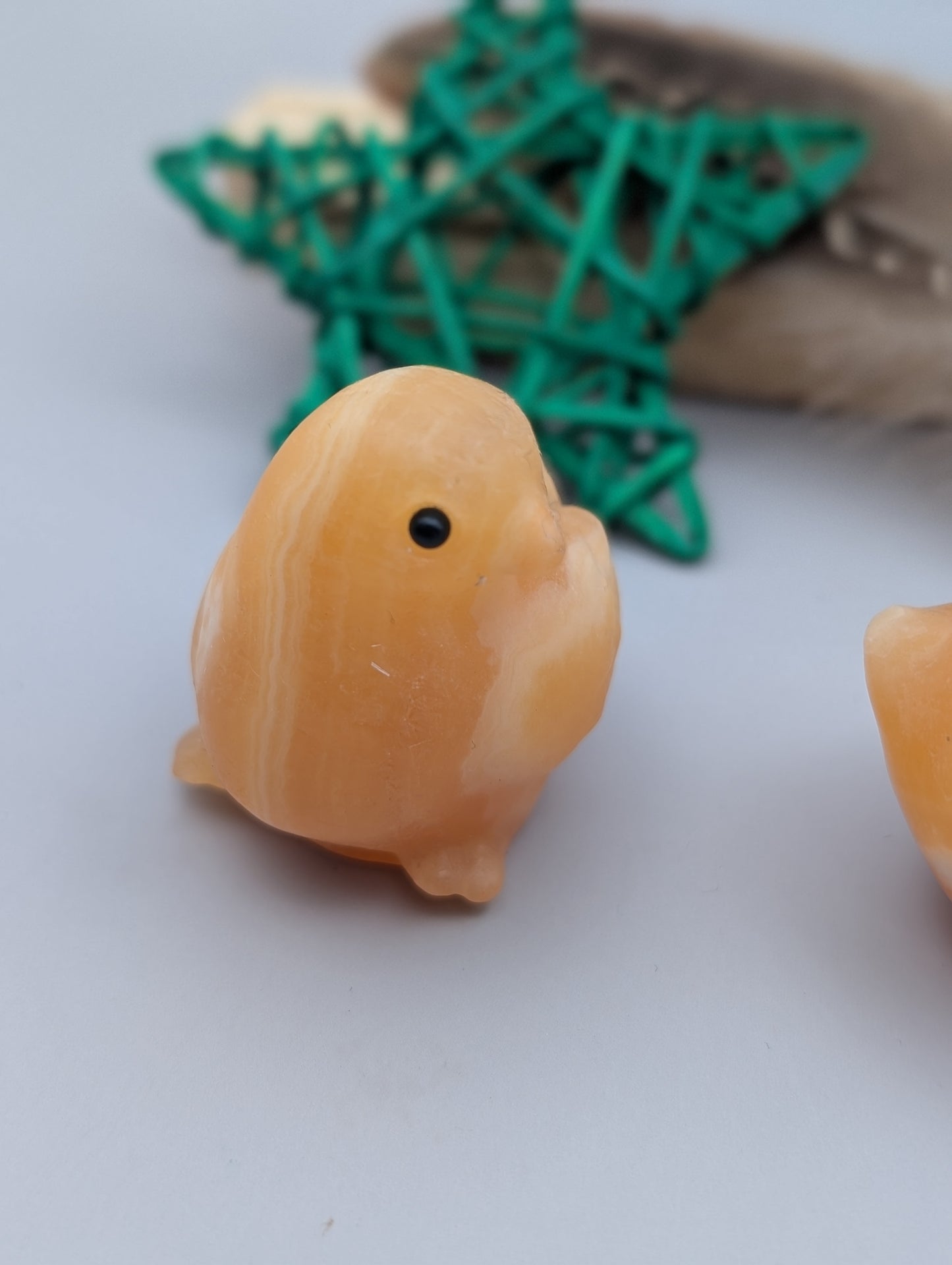 Natural Orange Calcite Chick