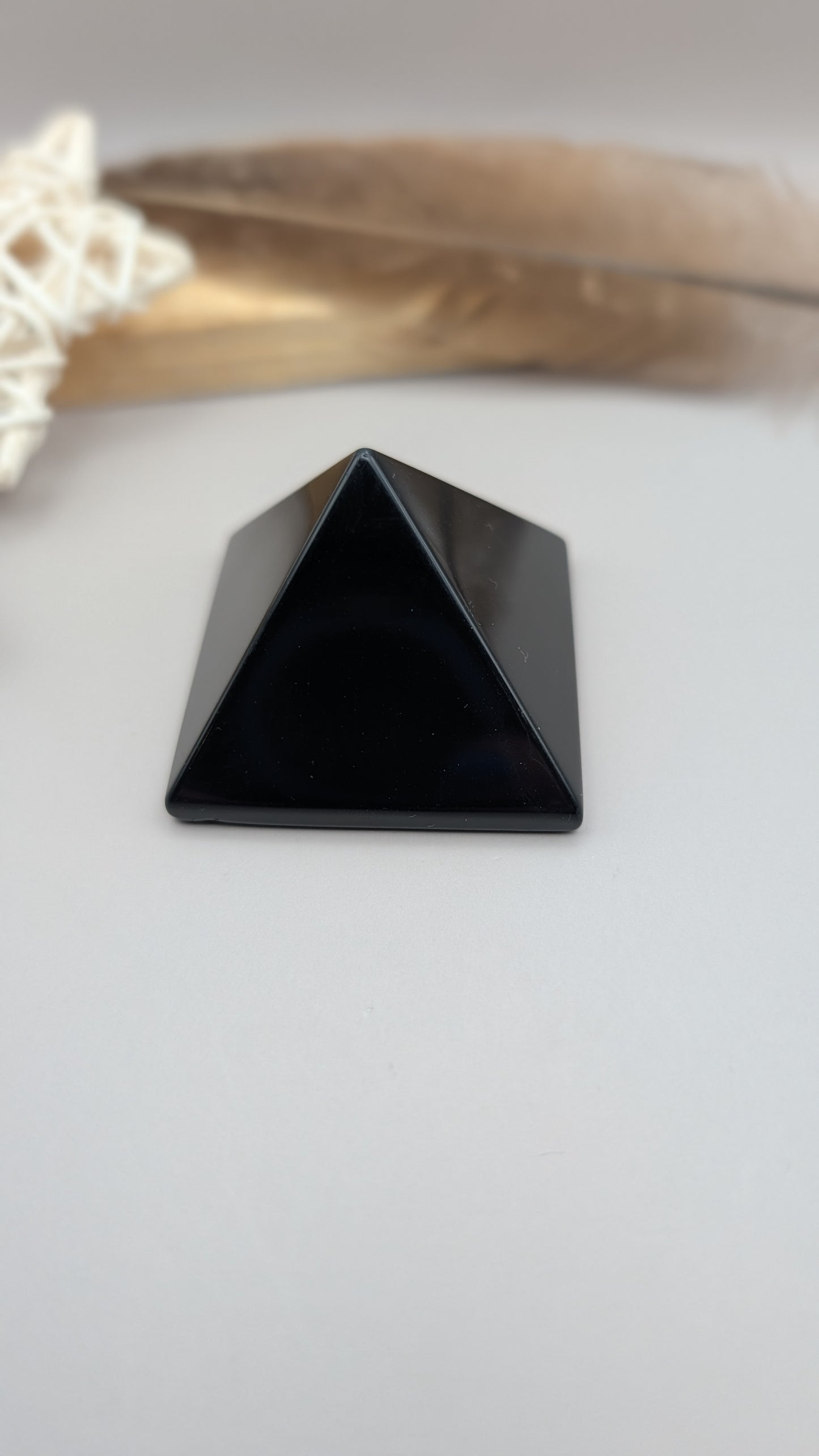 Black Obsidian Crystal Pyramid
