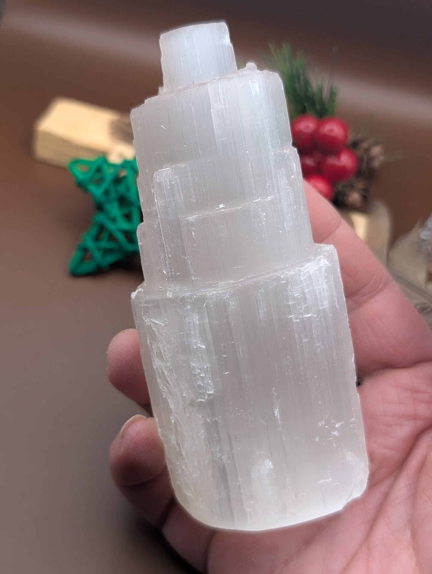 Natural Selenite Cylinder (Satin Spar)