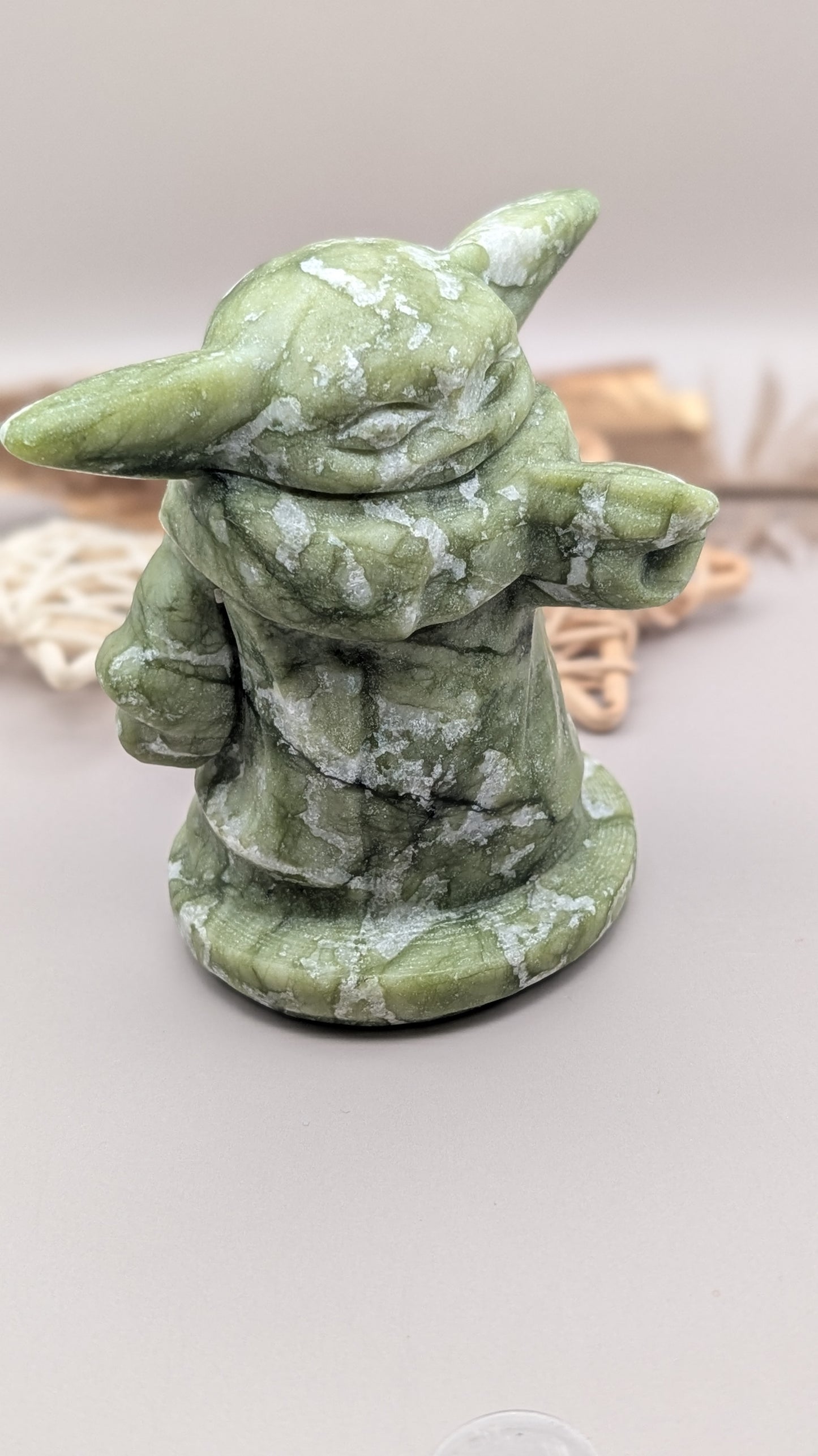💚 Nephrite Jade Galactic Child Carving
