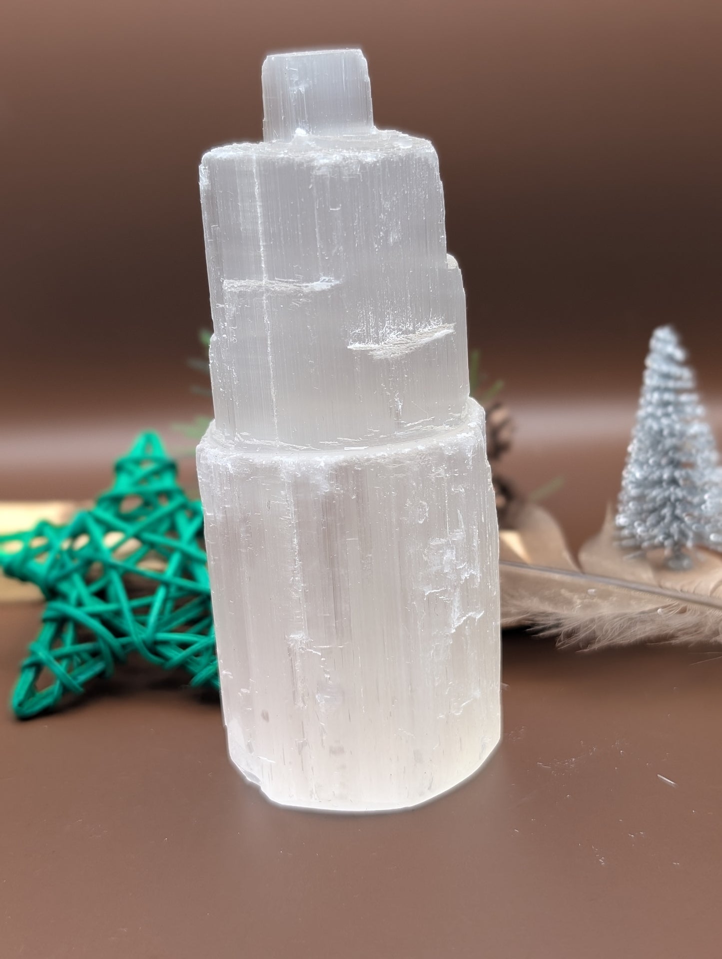 Natural Selenite Cylinder (Satin Spar)