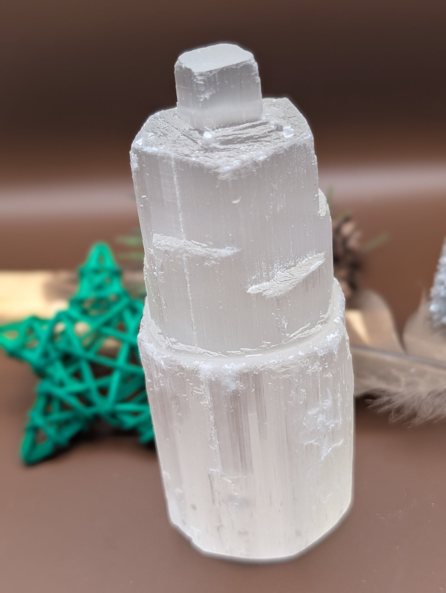 Natural Selenite Cylinder (Satin Spar)