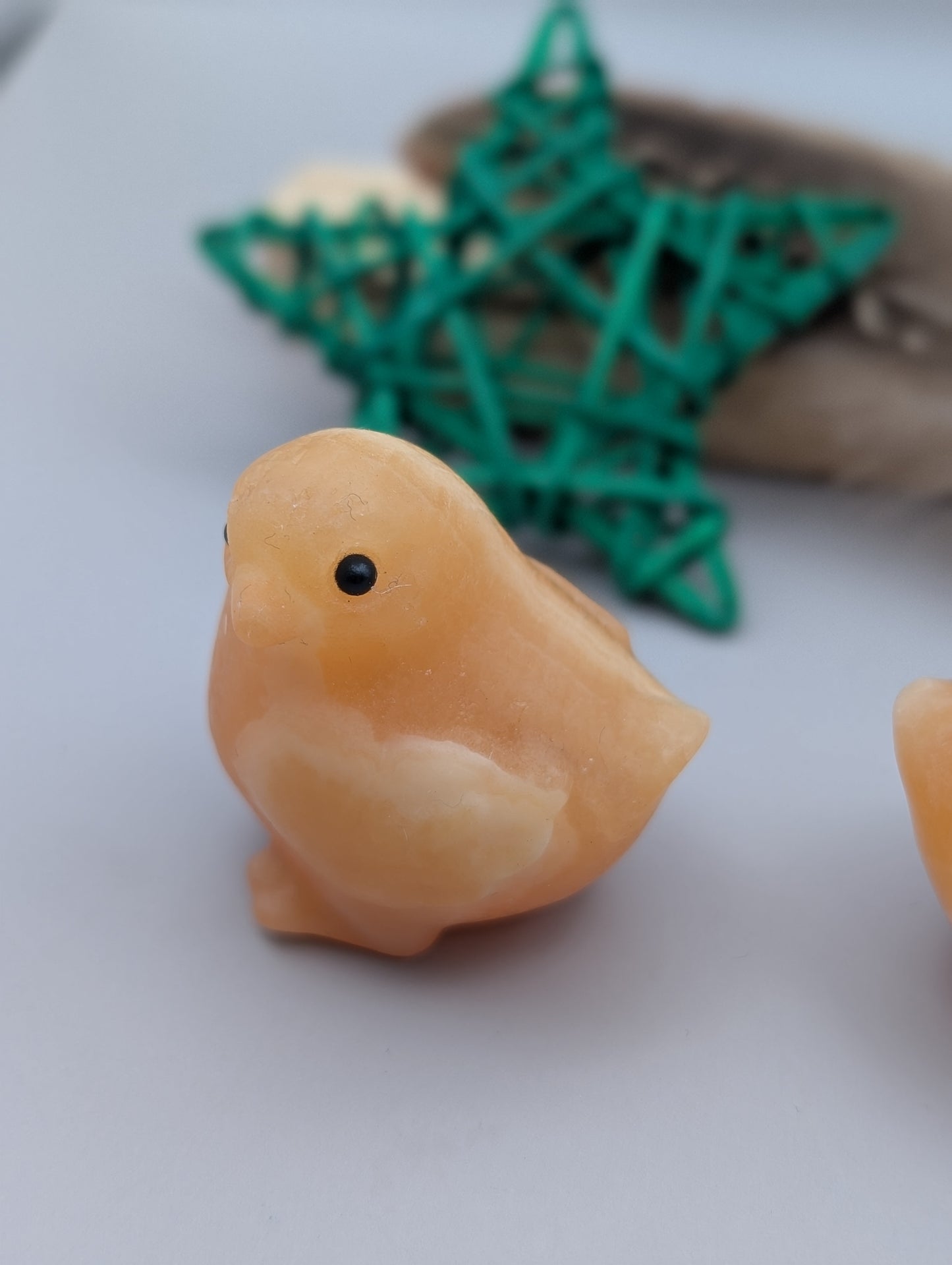 Natural Orange Calcite Chick