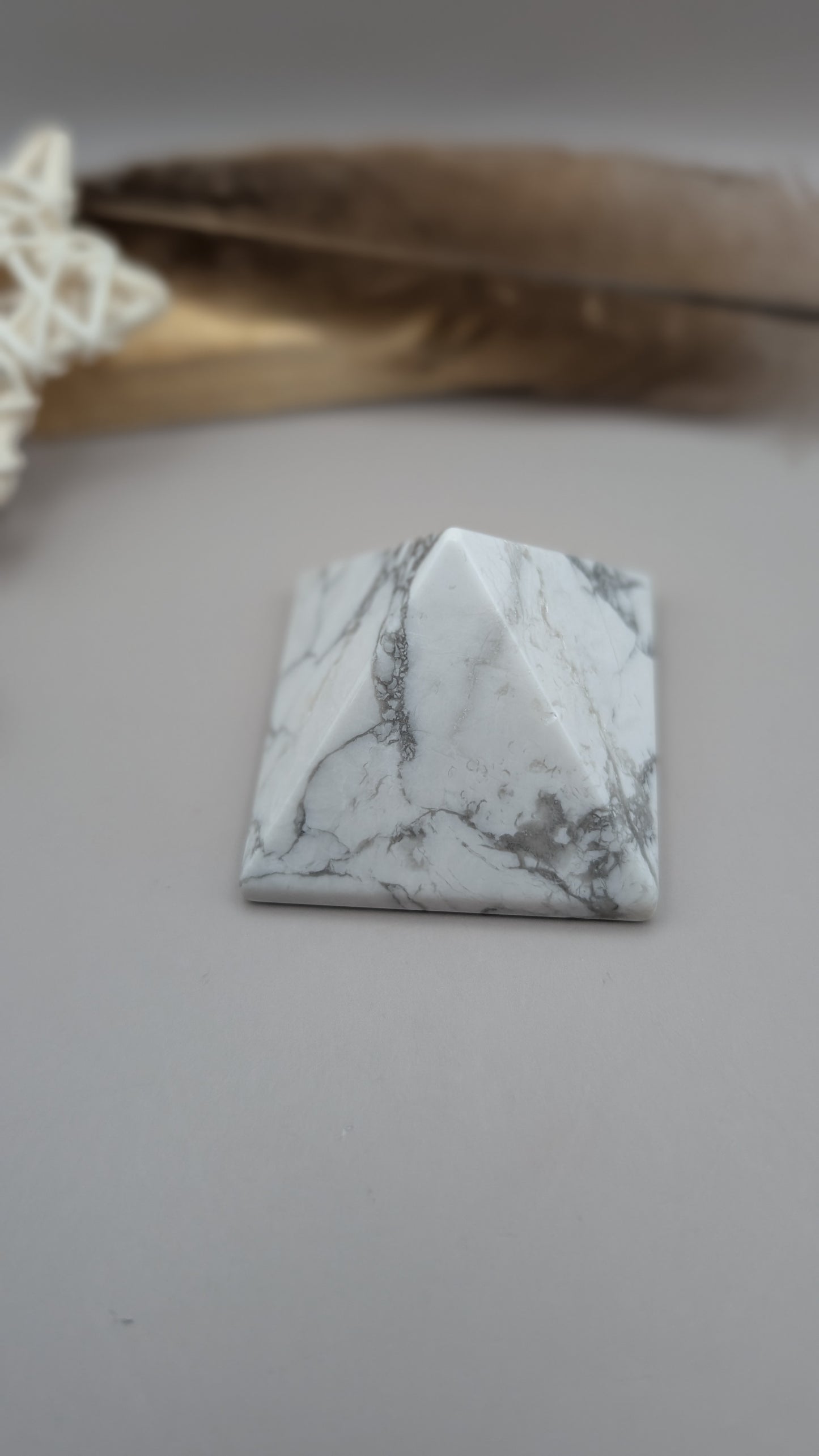 Howlite Crystal Pyramid