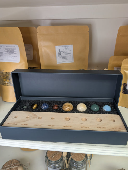 Natural Crystal Solar System Set