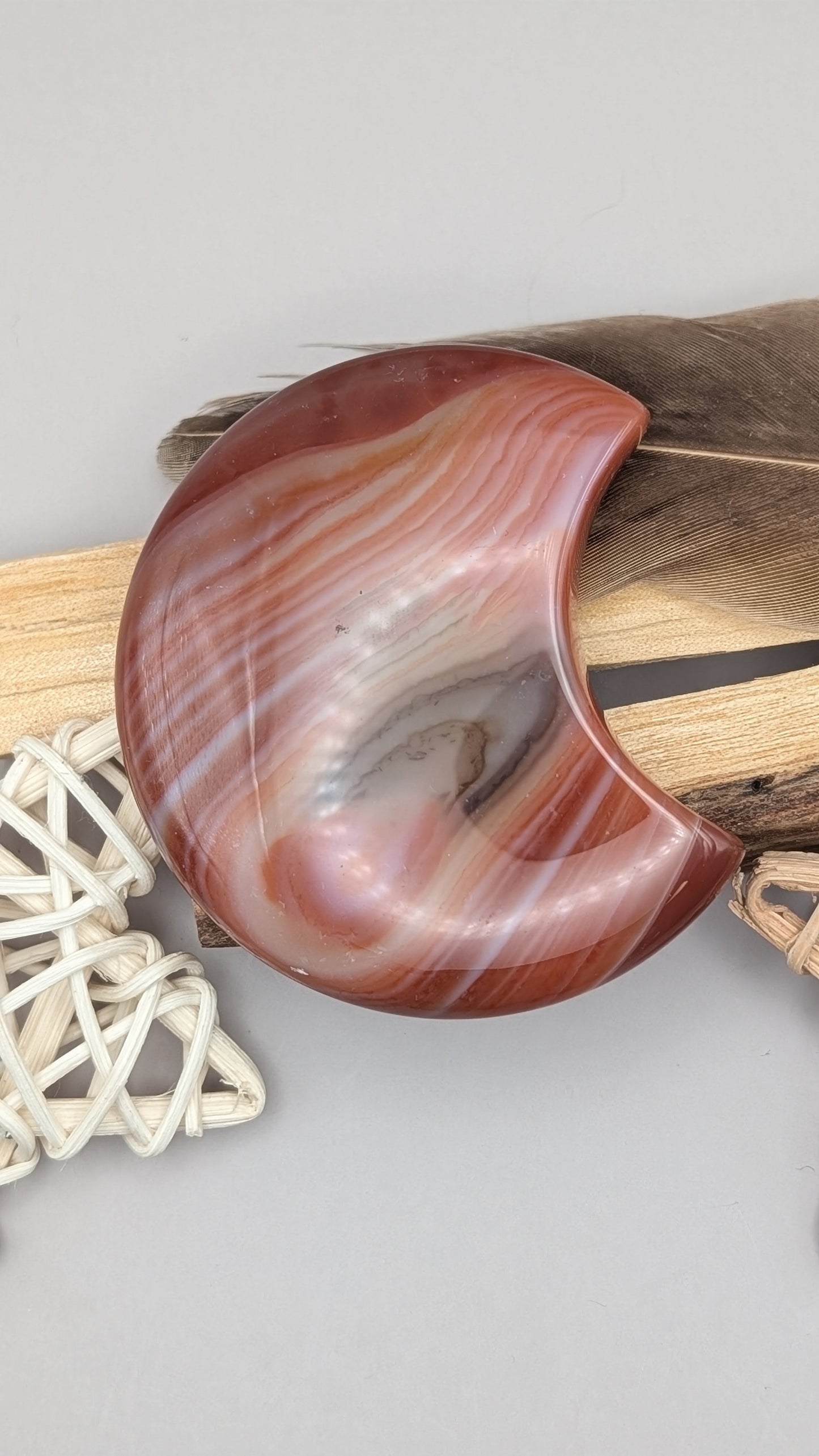 🌙 Carnelian Crescent Moon