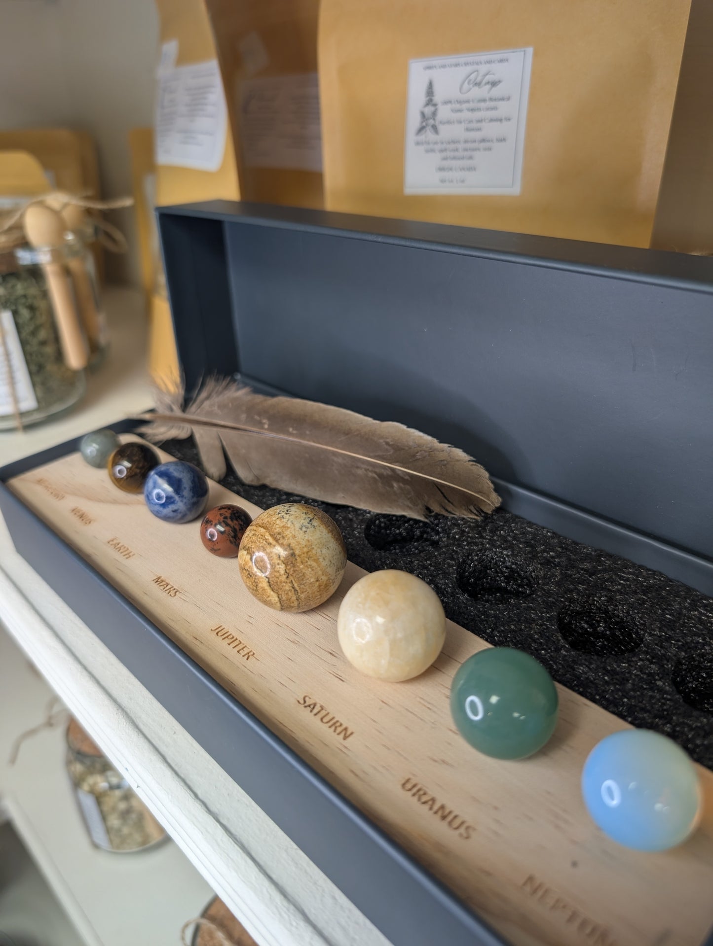 Natural Crystal Solar System Set