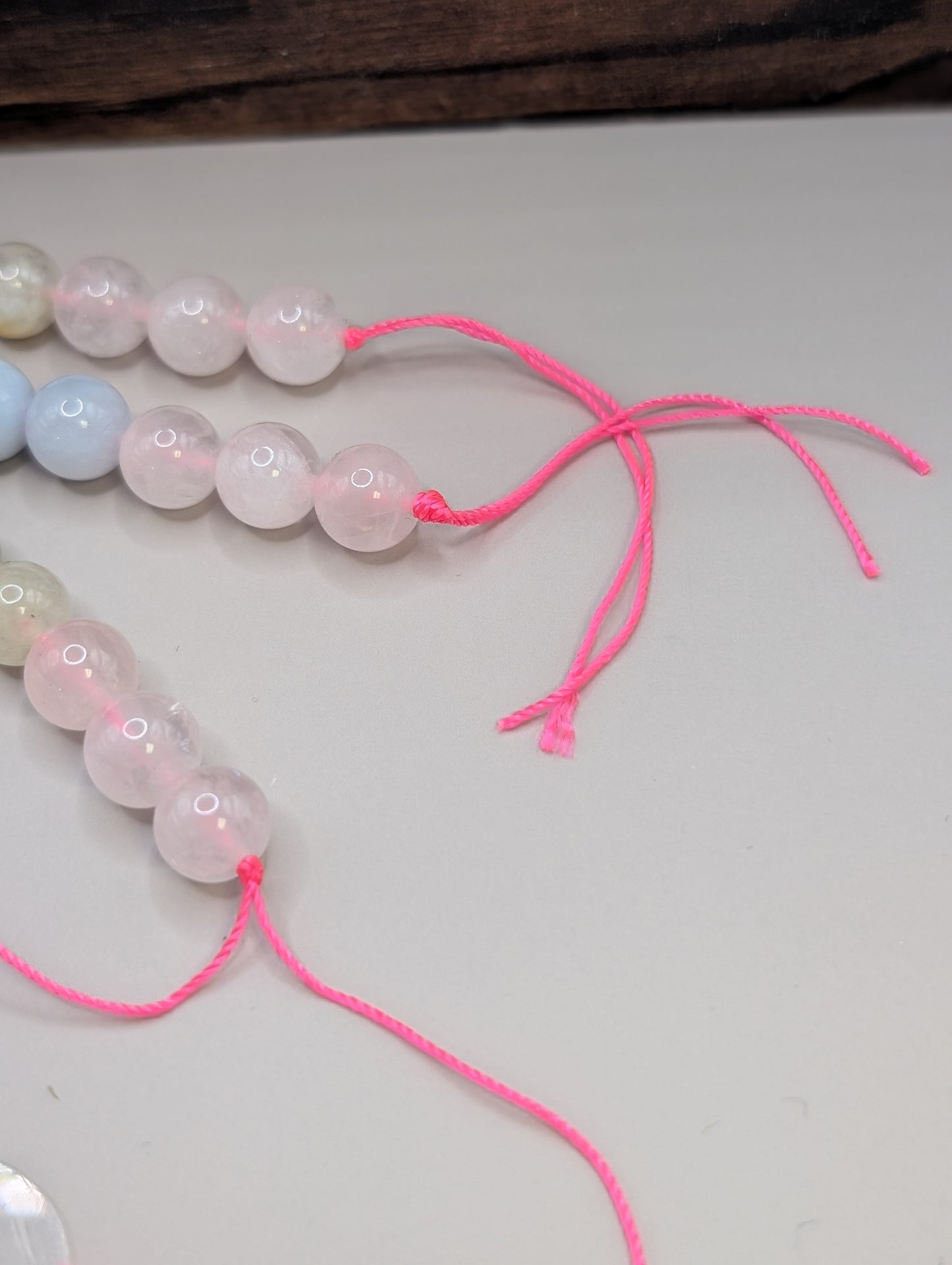 Natural Crystal beads 15.5” - 8mm 5 mix