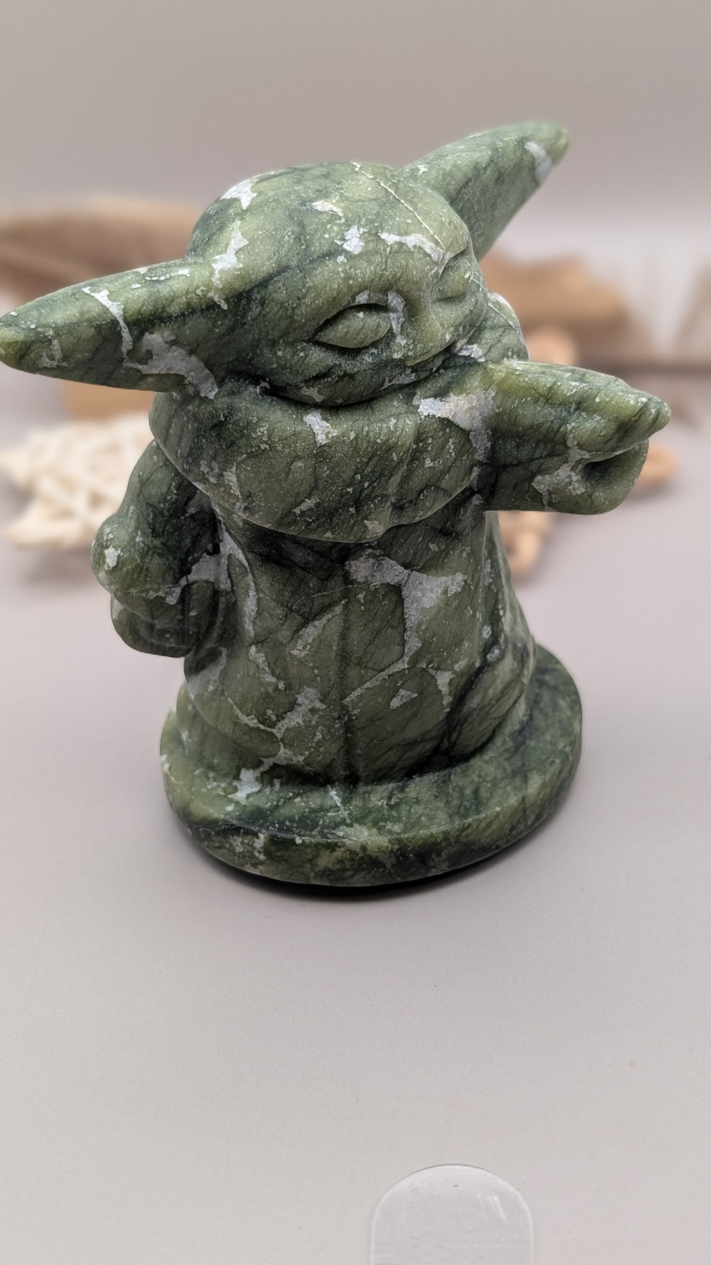 💚 Nephrite Jade Galactic Child Carving
