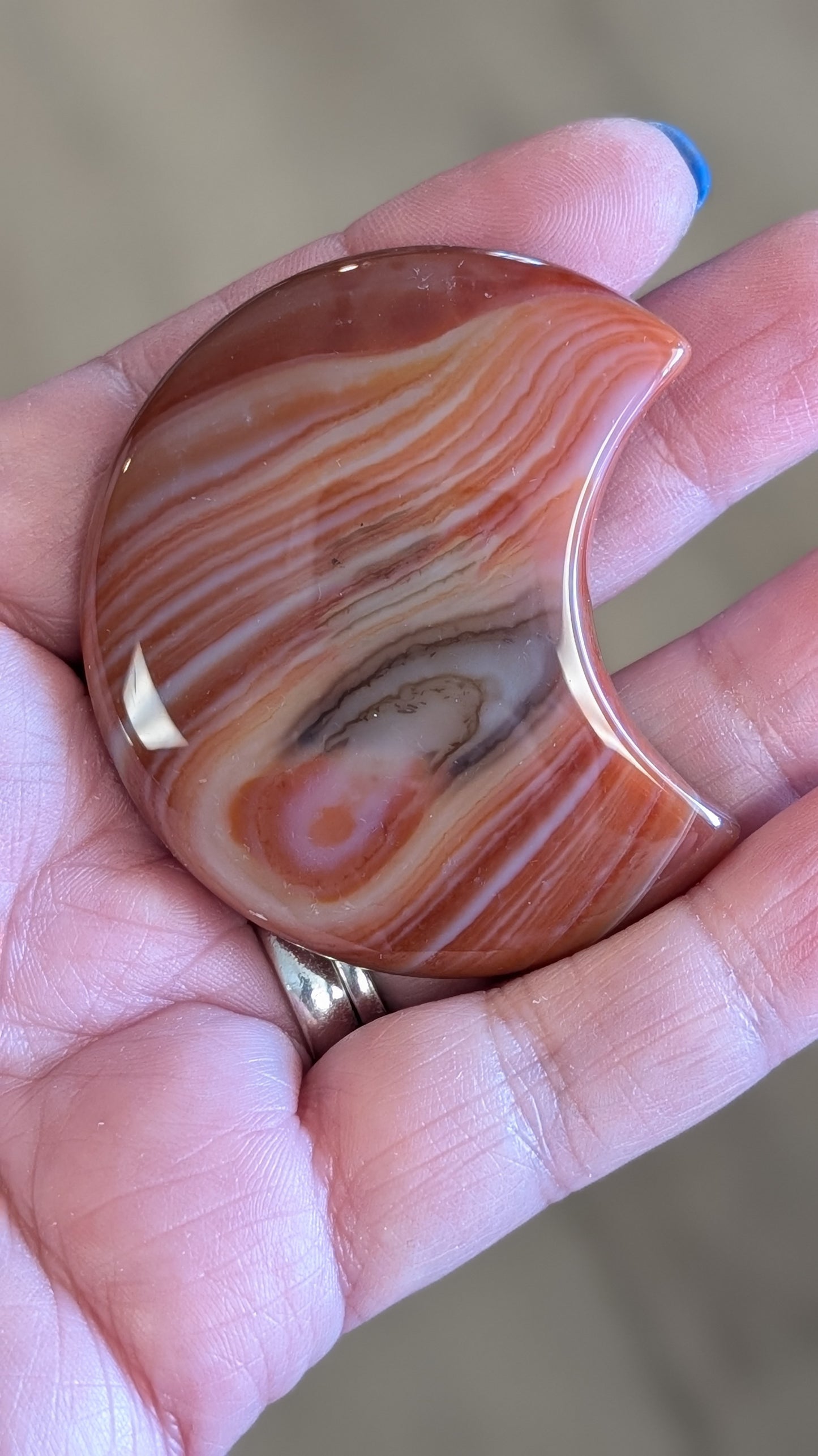 🌙 Carnelian Crescent Moon