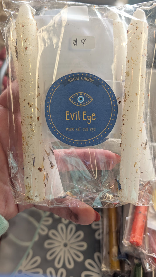 Evil Eye Ritual Candle - Protection & Spiritual Shield