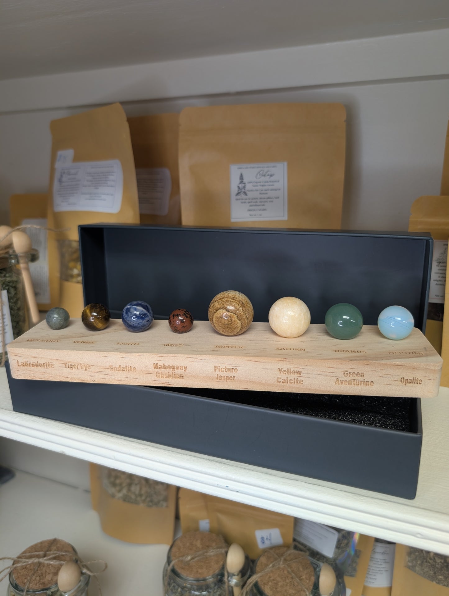 Natural Crystal Solar System Set