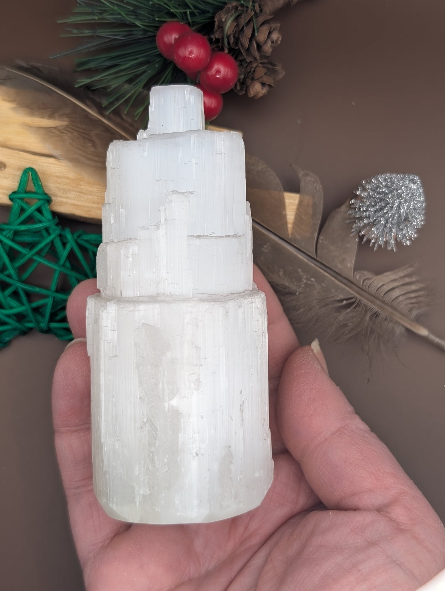 Natural Selenite Cylinder (Satin Spar)